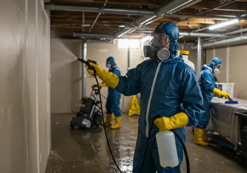 Basement Sanitization and Antimicrobial Treatment process in Urbana, MD