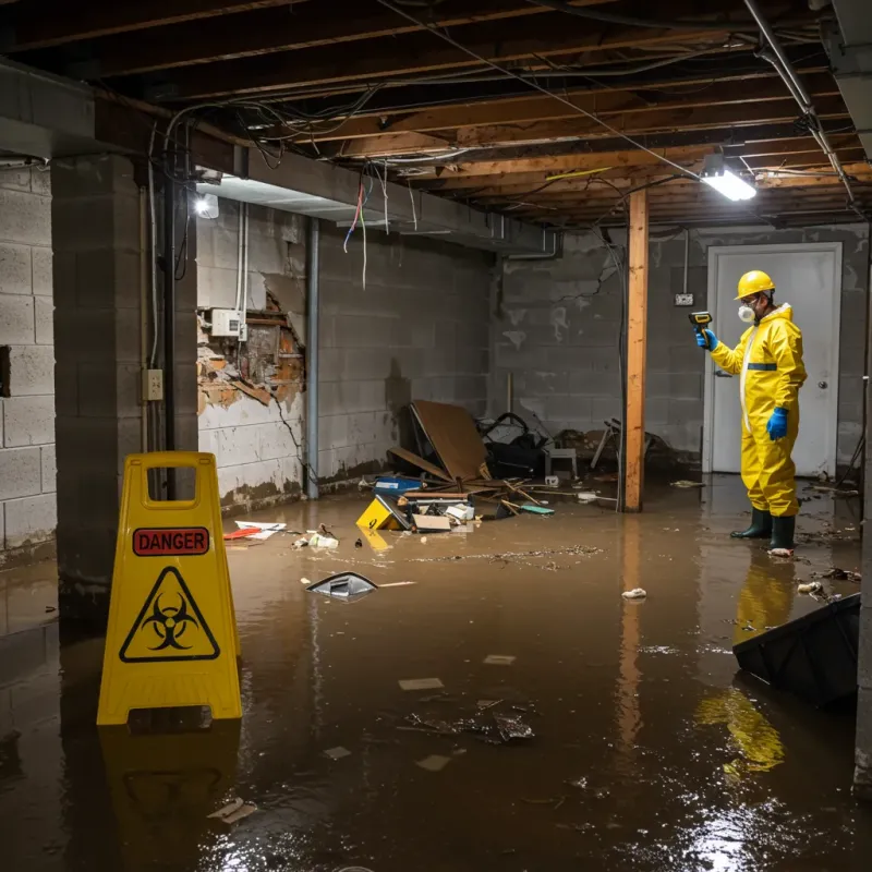 Flooded Basement Electrical Hazard in Urbana, MD Property