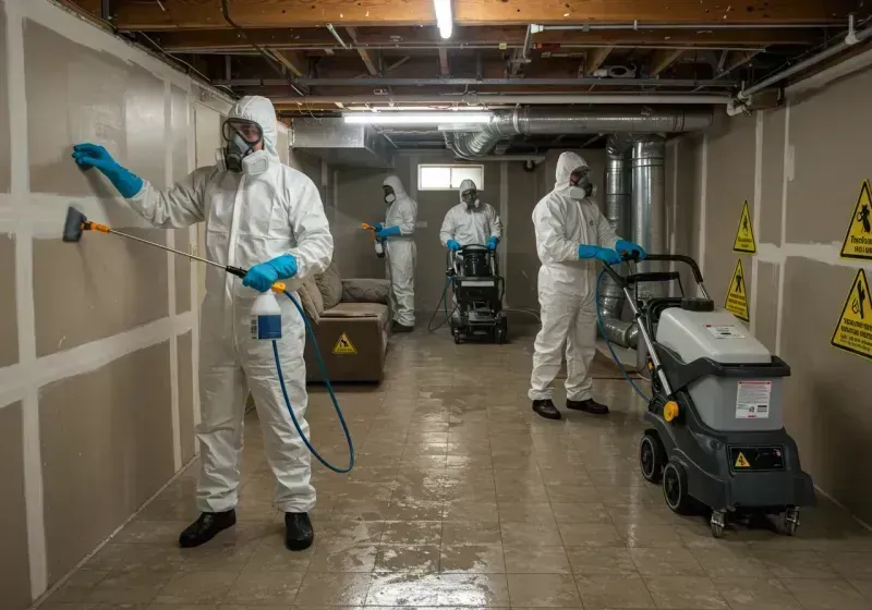 Basement Moisture Removal and Structural Drying process in Urbana, MD